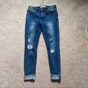 KanCan skinny distressed jeans size 28